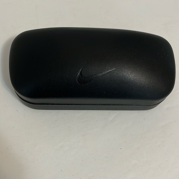 Nike hardshell clamshell eyeglass sunglass case black unisex Spellout just do it - Picture 1 of 9